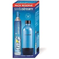 sodastream 3011081 - Juego de Cilindro gasificador de CO2 y Botella Pet de 1L- diseño de Burbujas- Color Verde